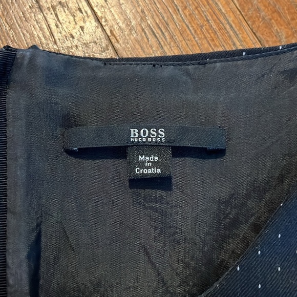 Boss Hugo Boss Knee Length Polka Dot Wool Dress - Picture 3 of 6